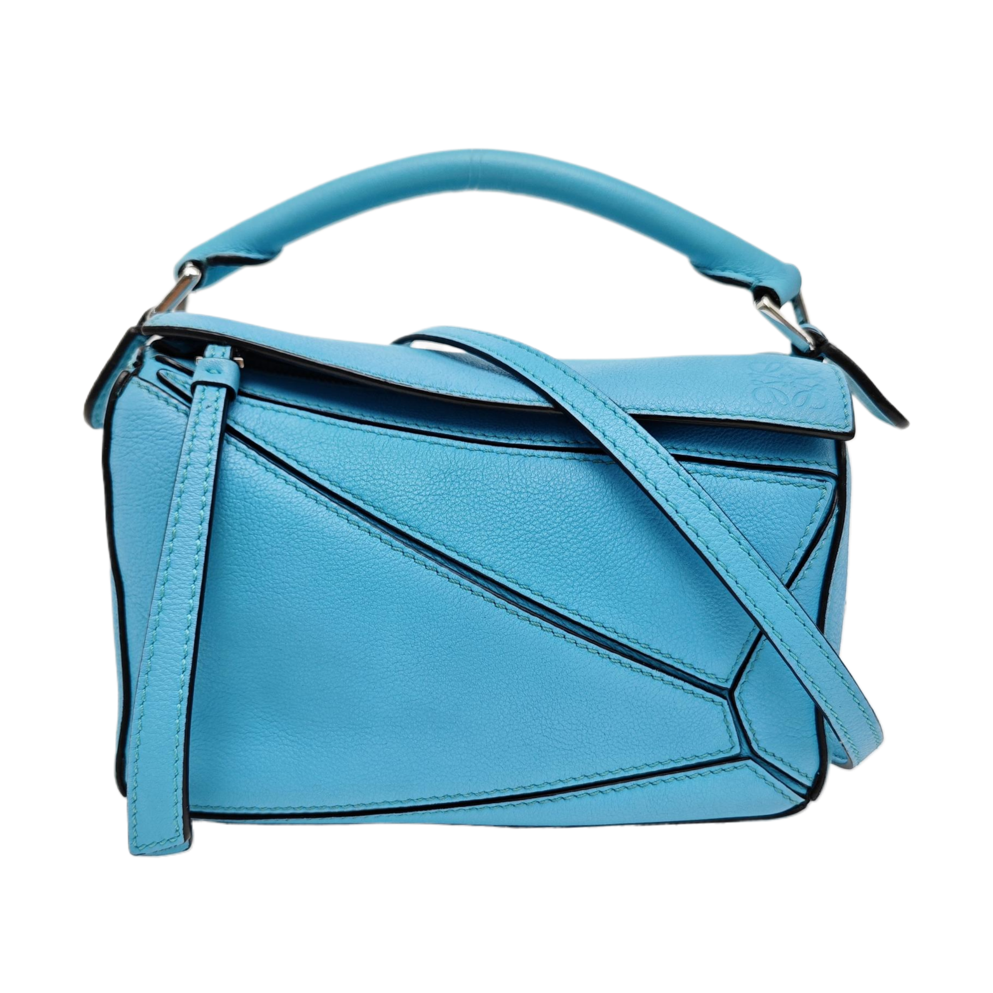 Puzzle Mini Calfskin Blue