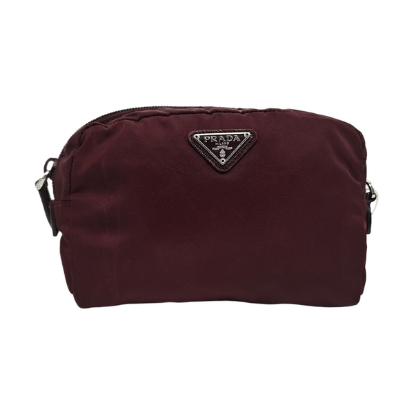 Cosmetic Pouch Fabric Red