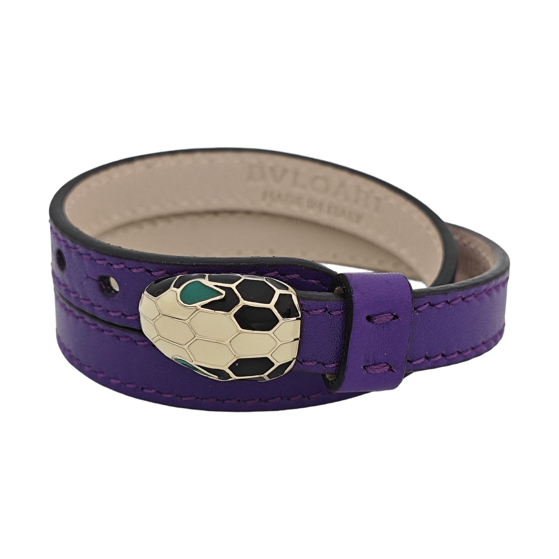 SERPENTI Brass Purple Bangle