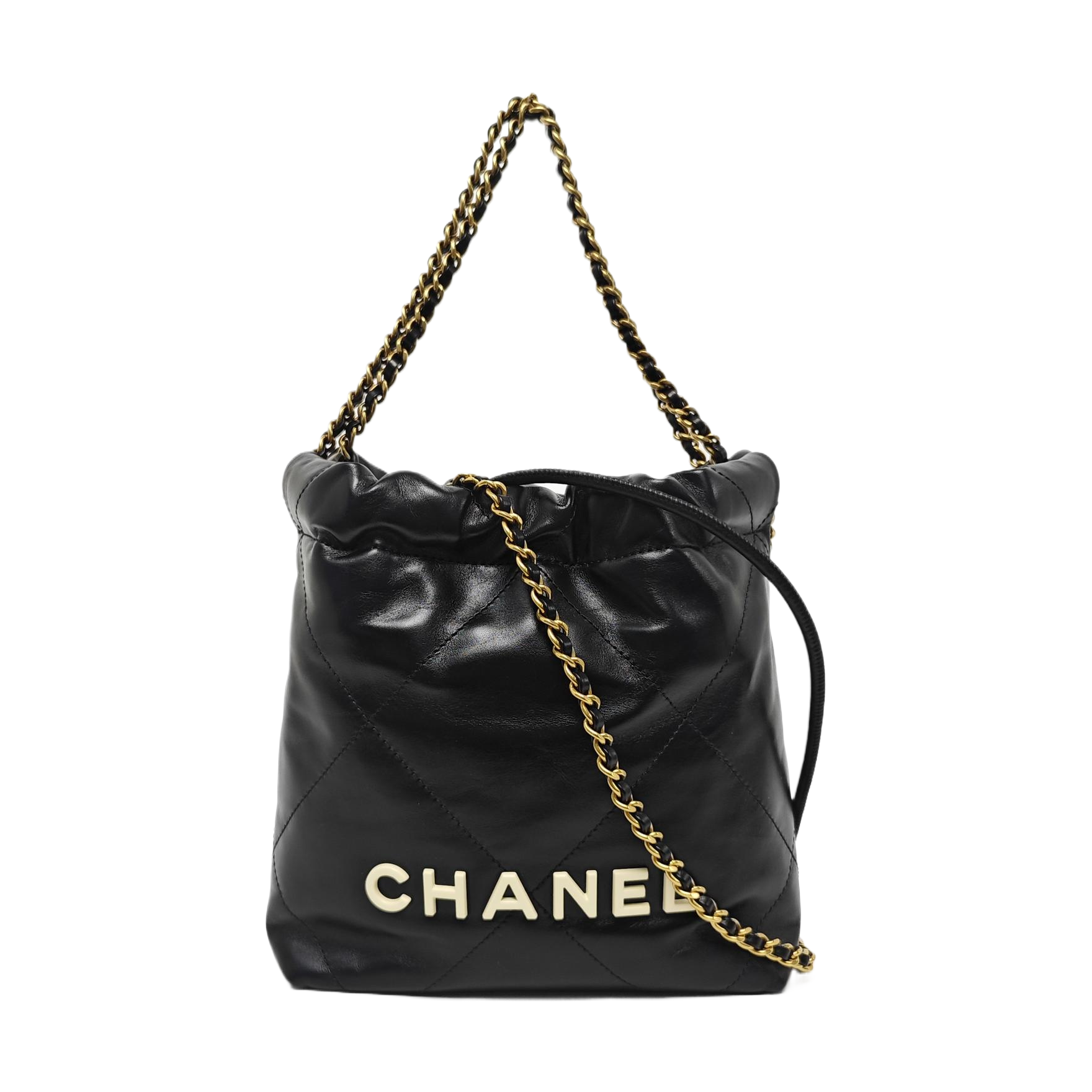 CHANEL 22 Mini Quilted Calfskin Black