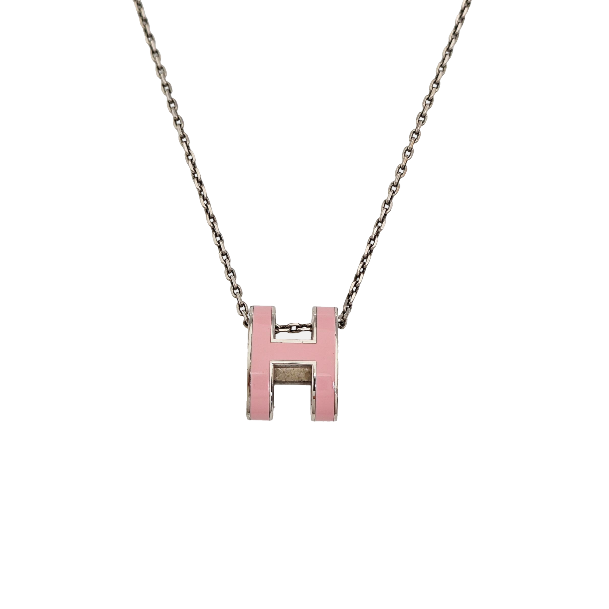Pop H Metal Silver Necklace