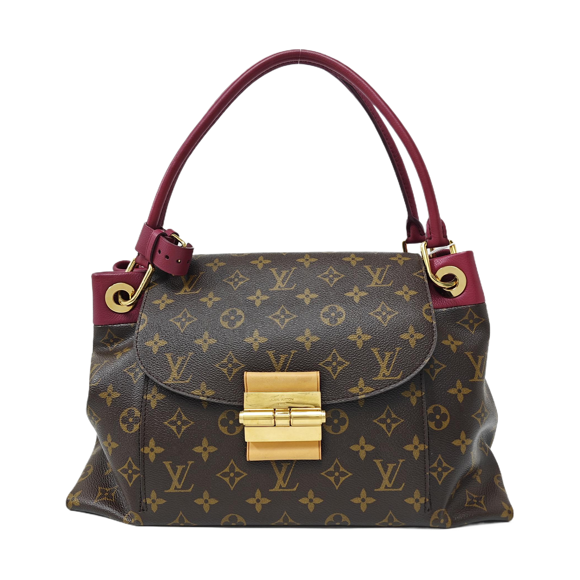 OLYMPE MM Monogram Coated Canvas Brown