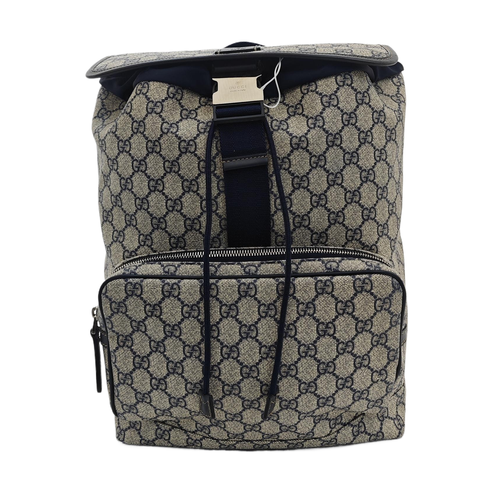 Monogram Coated Canvas Backpack Black