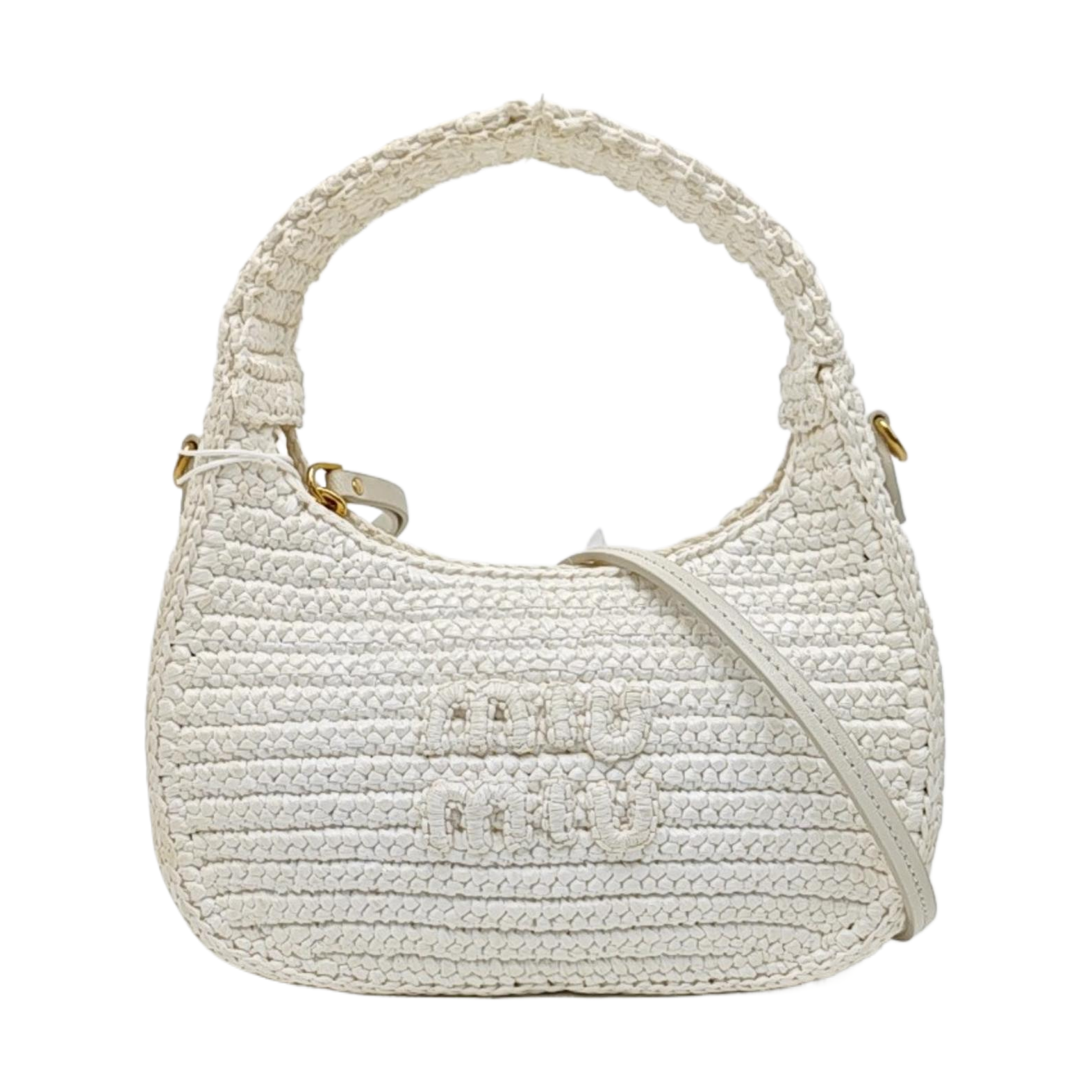 Fabric Shoulder Bag White