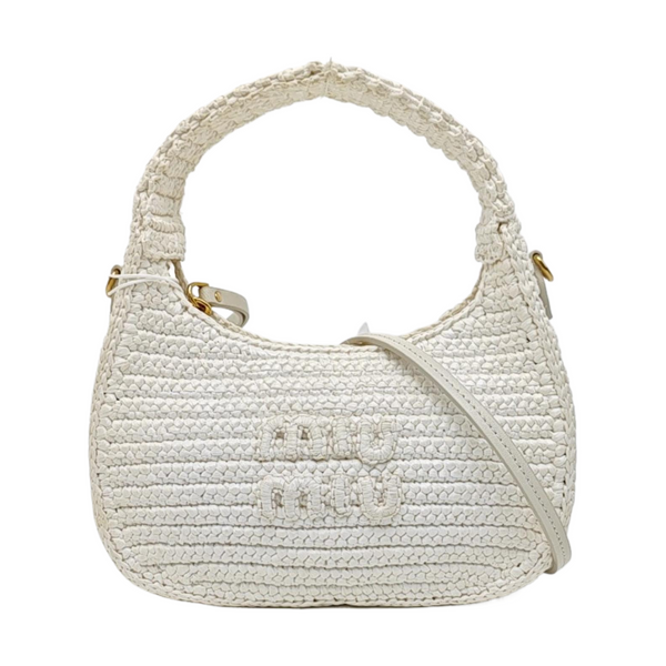 Fabric Shoulder Bag White