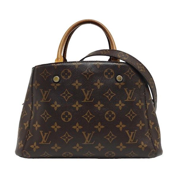 MONTAIGNE BB Monogram Coated Canvas Brown