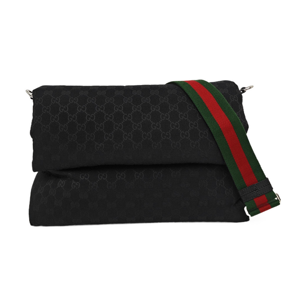 Monogram Coated Canvas Shoulder Bag Black