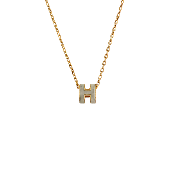 Pop H Metal Gold Necklace