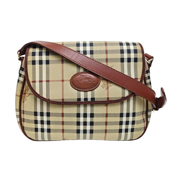Coated Canvas Shoulder Bag Beige