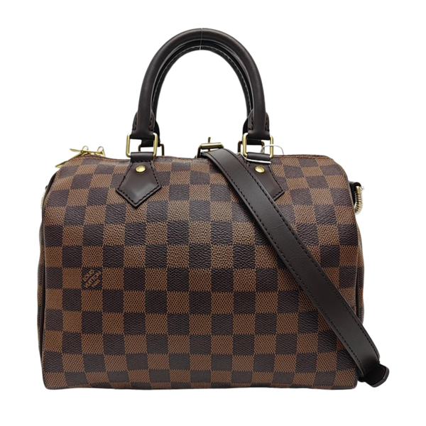 SPEEDY 25 Damier Ebene Coated Canvas Brown