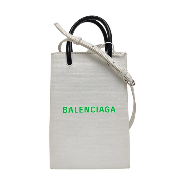 Shopping Bag Calfskin White