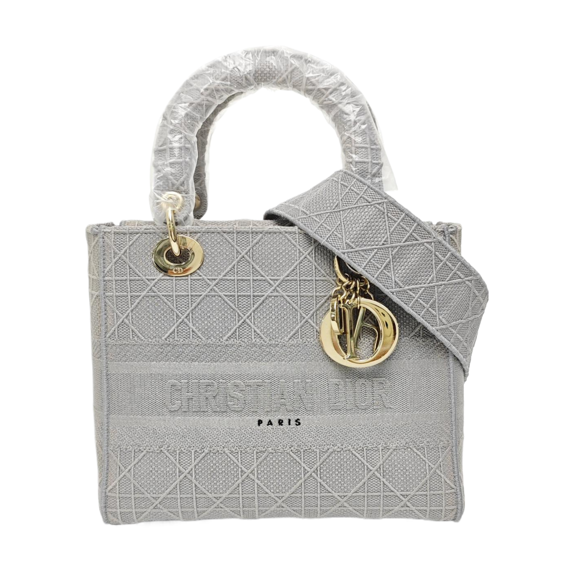 Lady D-Lite Cannage Canvas Gray