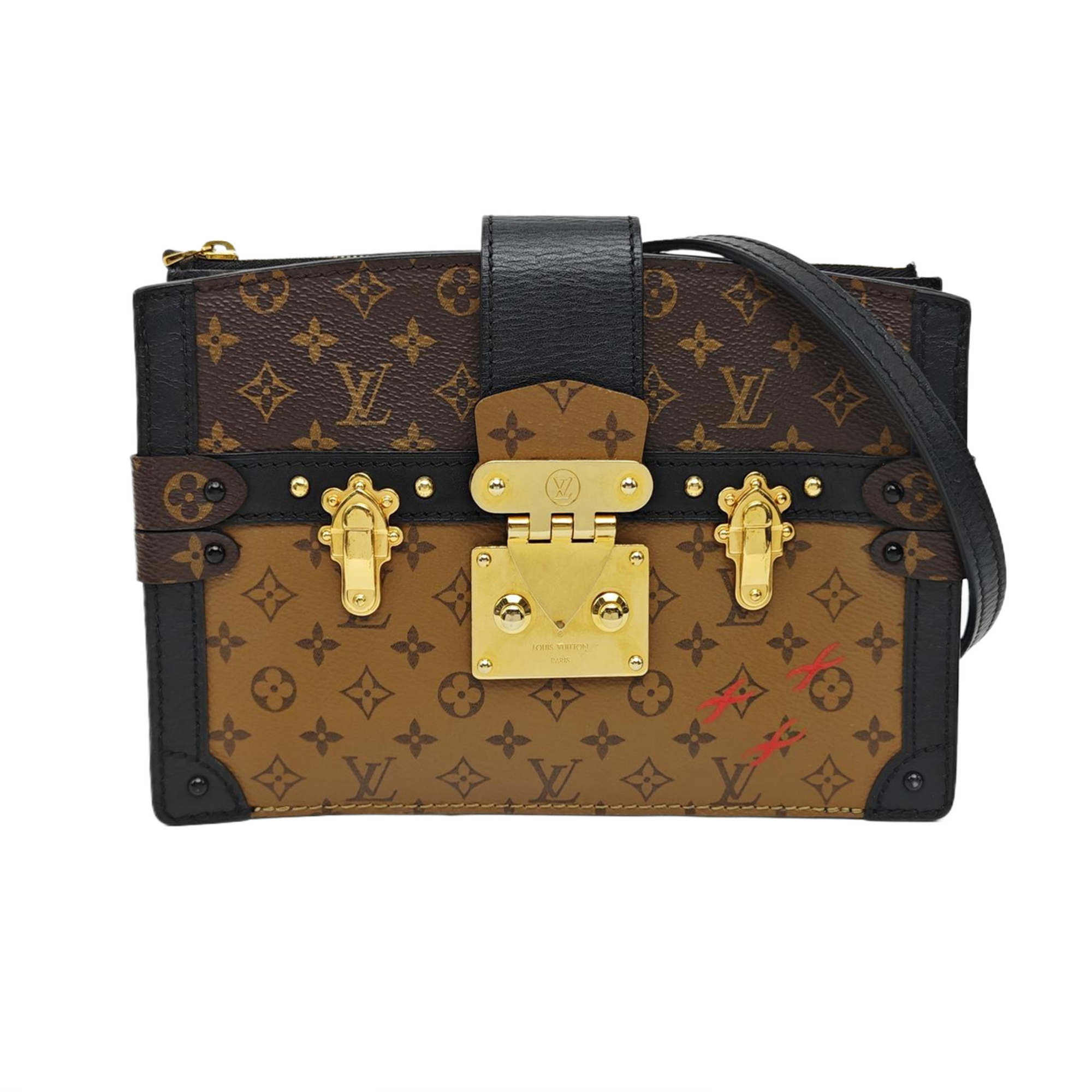 TRUNK Monogram Coated Canvas Brown