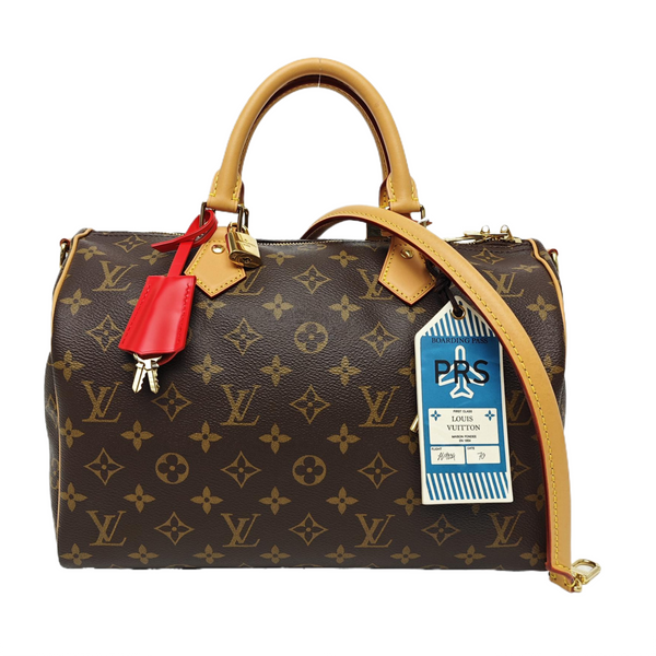 SPEEDY SOFT 30 Monogram Coated Canvas Brown