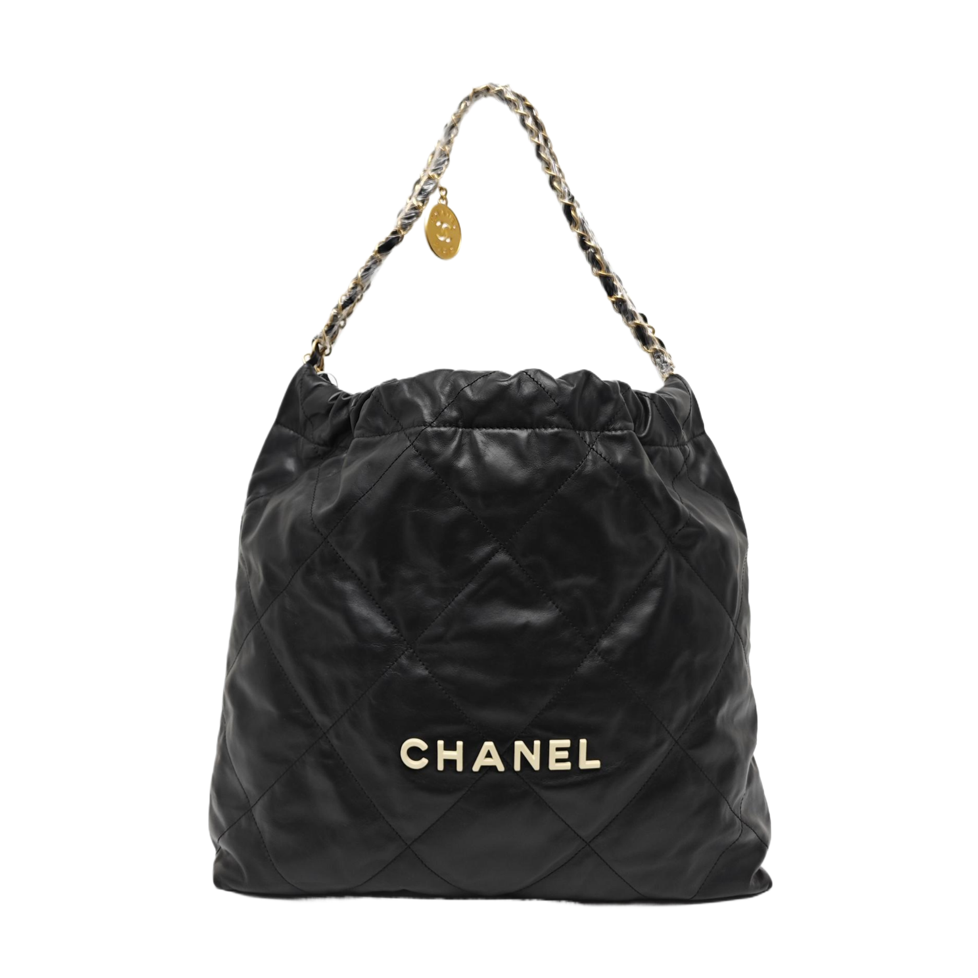 CHANEL 22 Medium Quilted Calfskin Black