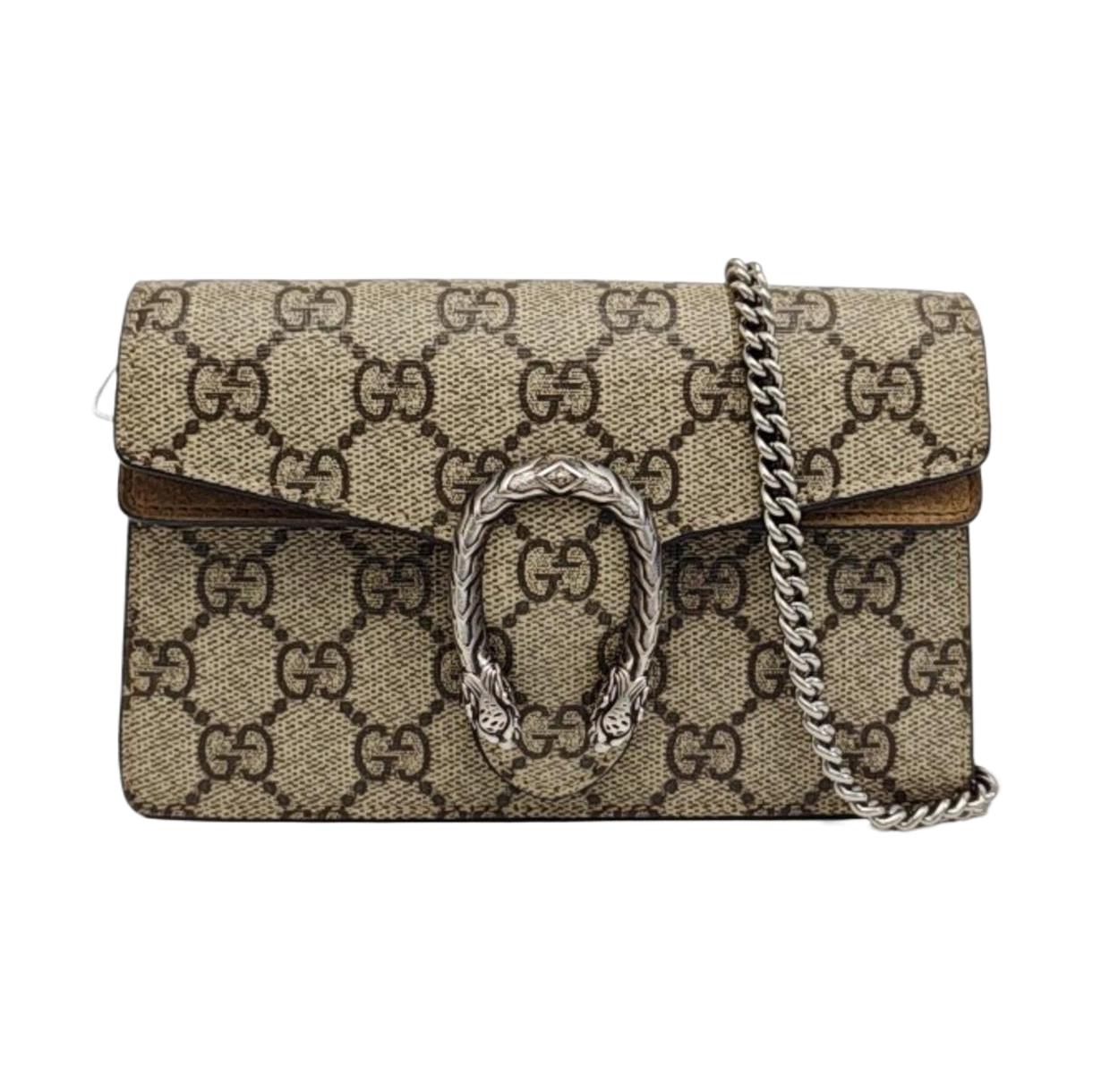 Dionysus Super Mini Monogram Coated Canvas Beige