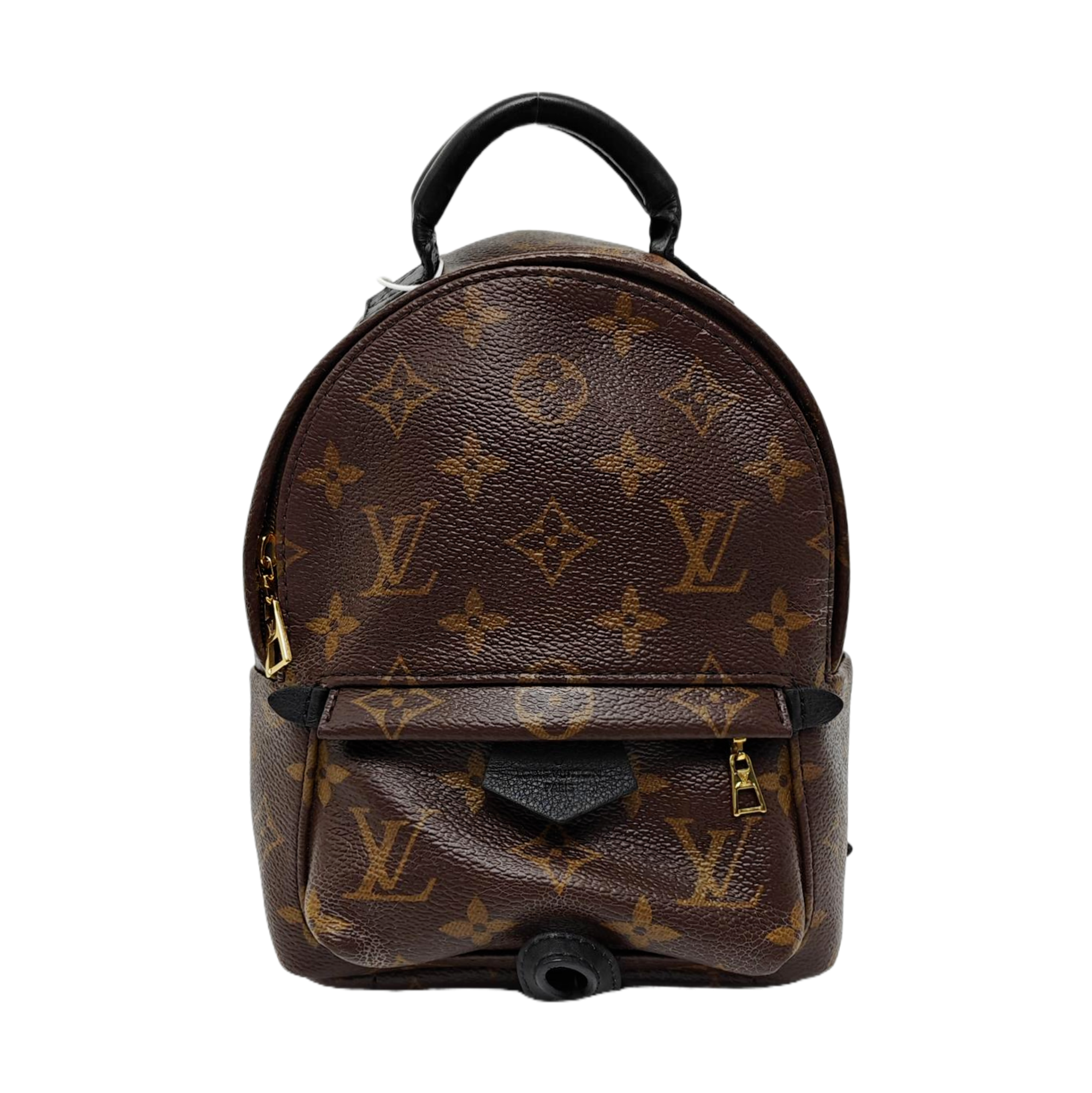Authenticated pre-owned  PALM SPRINGS Mini Monogram Coated Canvas Brown - Backpack at Looply