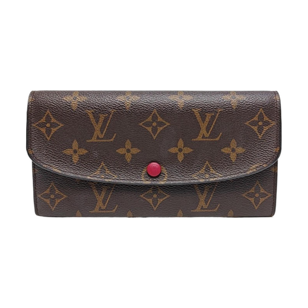 EMILIE Monogram Coated Canvas Brown Wallet