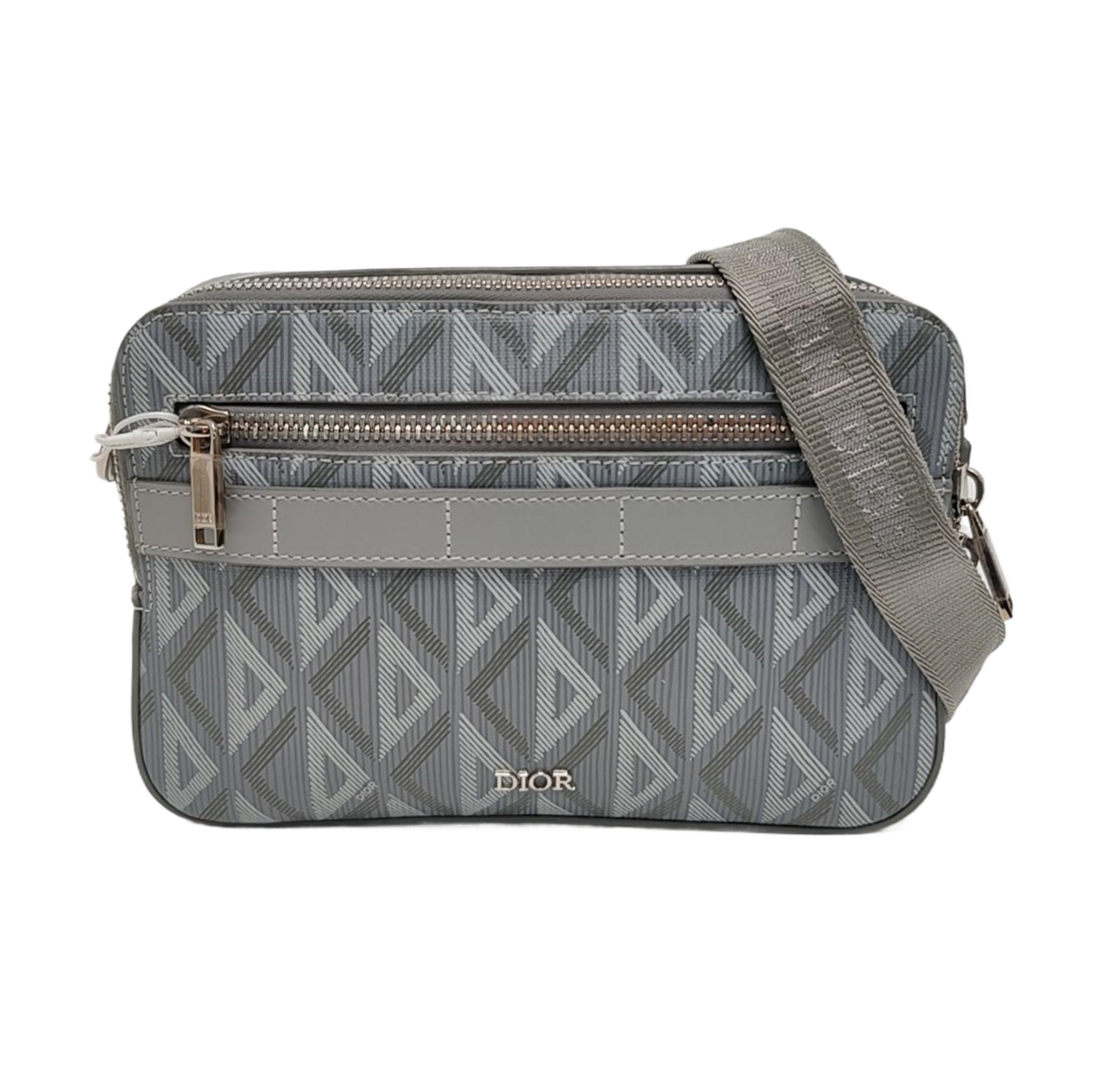 Coated Canvas Shoulder Bag Gray