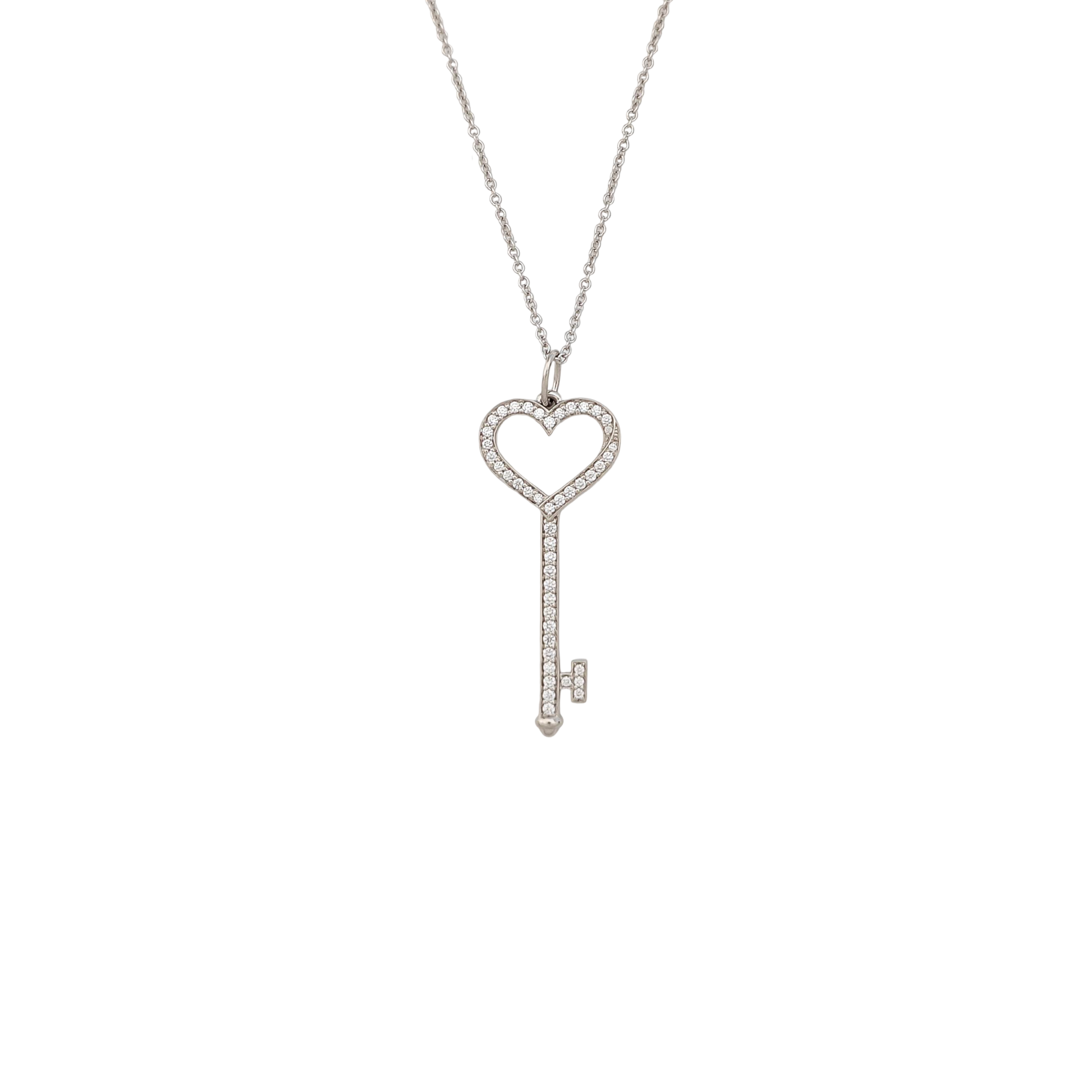 18k White Gold Silver Jewelry Set