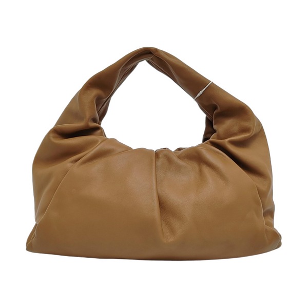 Authenticated pre-owned  The Pouch Calfskin Brown - Top Handle Bag at Looply