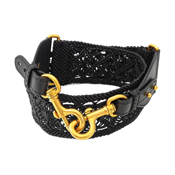 Leather Bag Strap Black