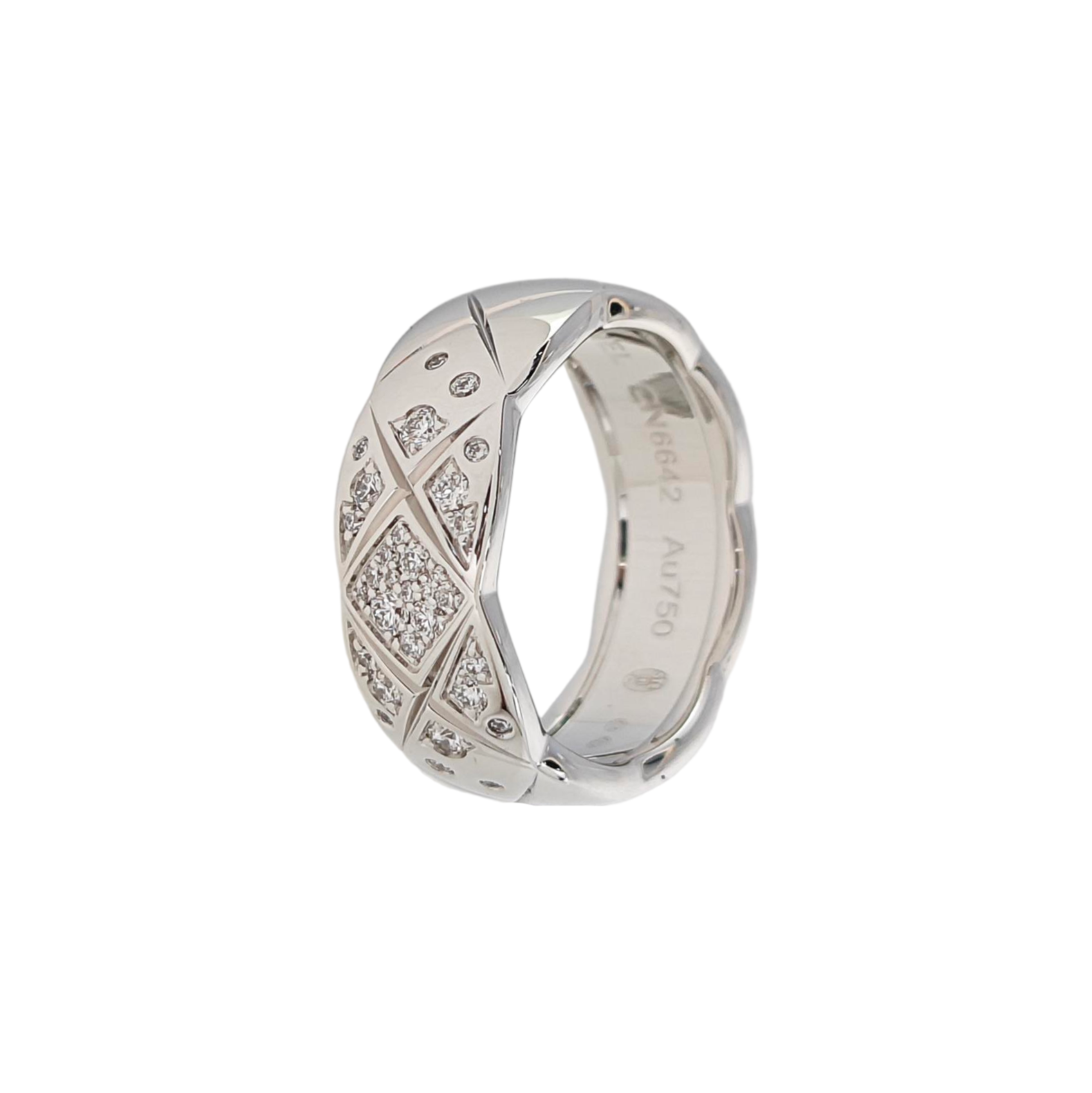 COCOCRUSH 18k White Gold Silver Ring EU 47