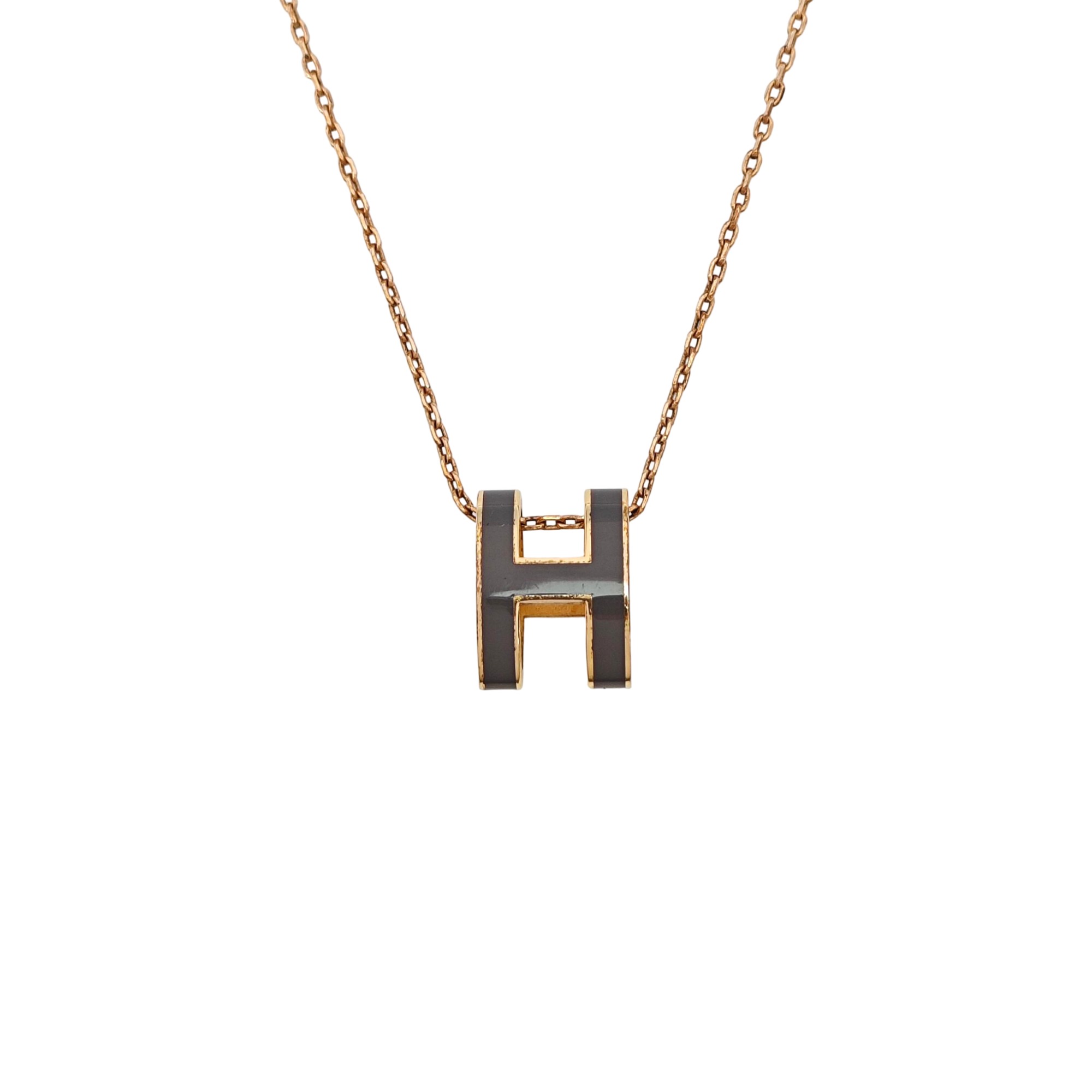 Pop H Metal Rose Gold Necklace