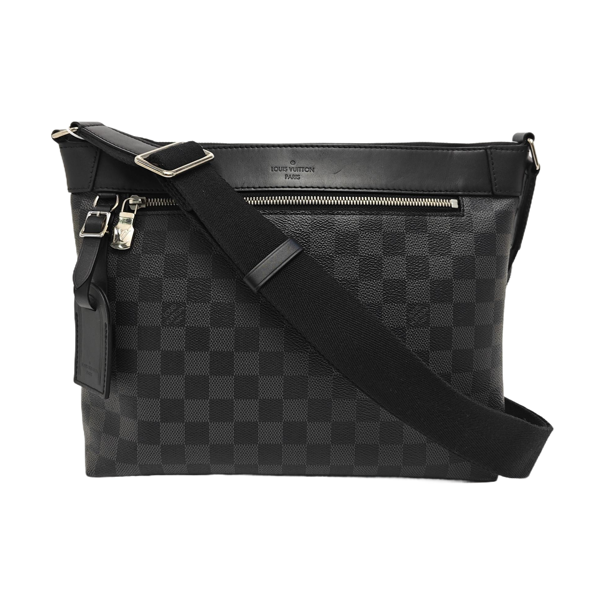 MICK Damier Graphite Coated Canvas Gray