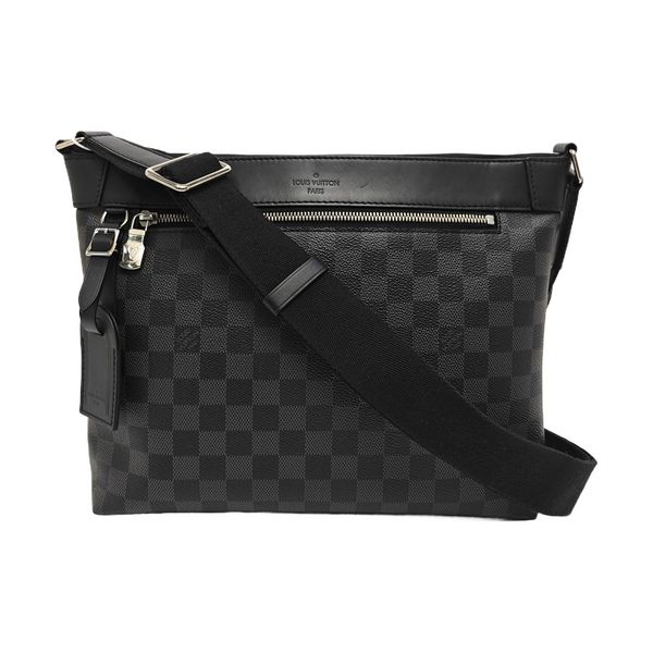 MICK Damier Graphite Coated Canvas Gray