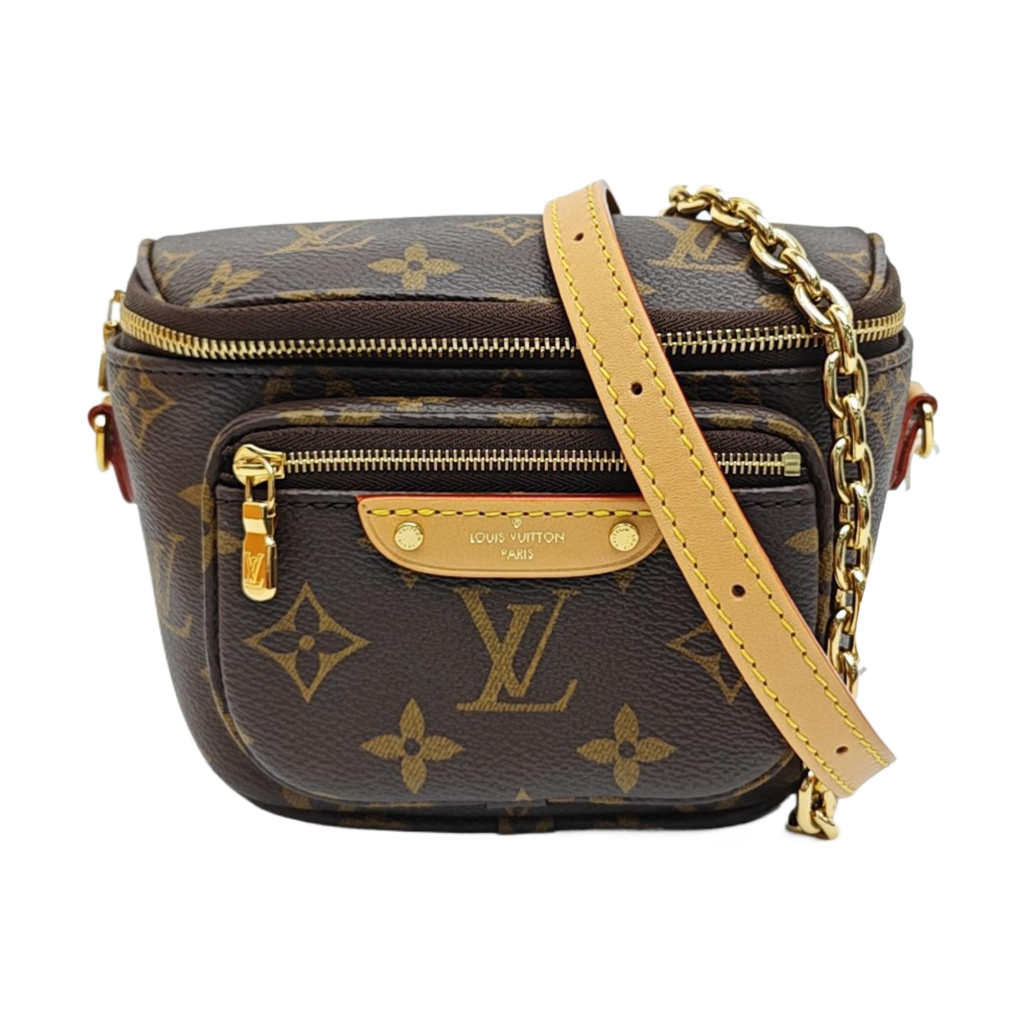 BUMBAG Mini Monogram Coated Canvas Brown