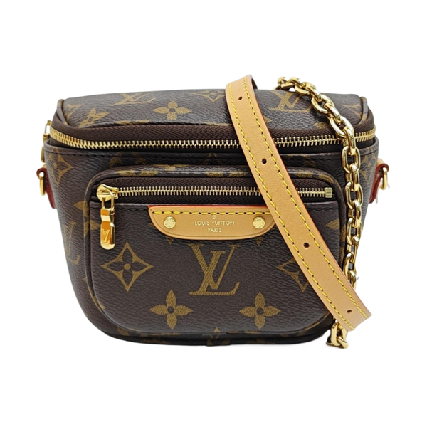 BUMBAG Mini Monogram Coated Canvas Brown