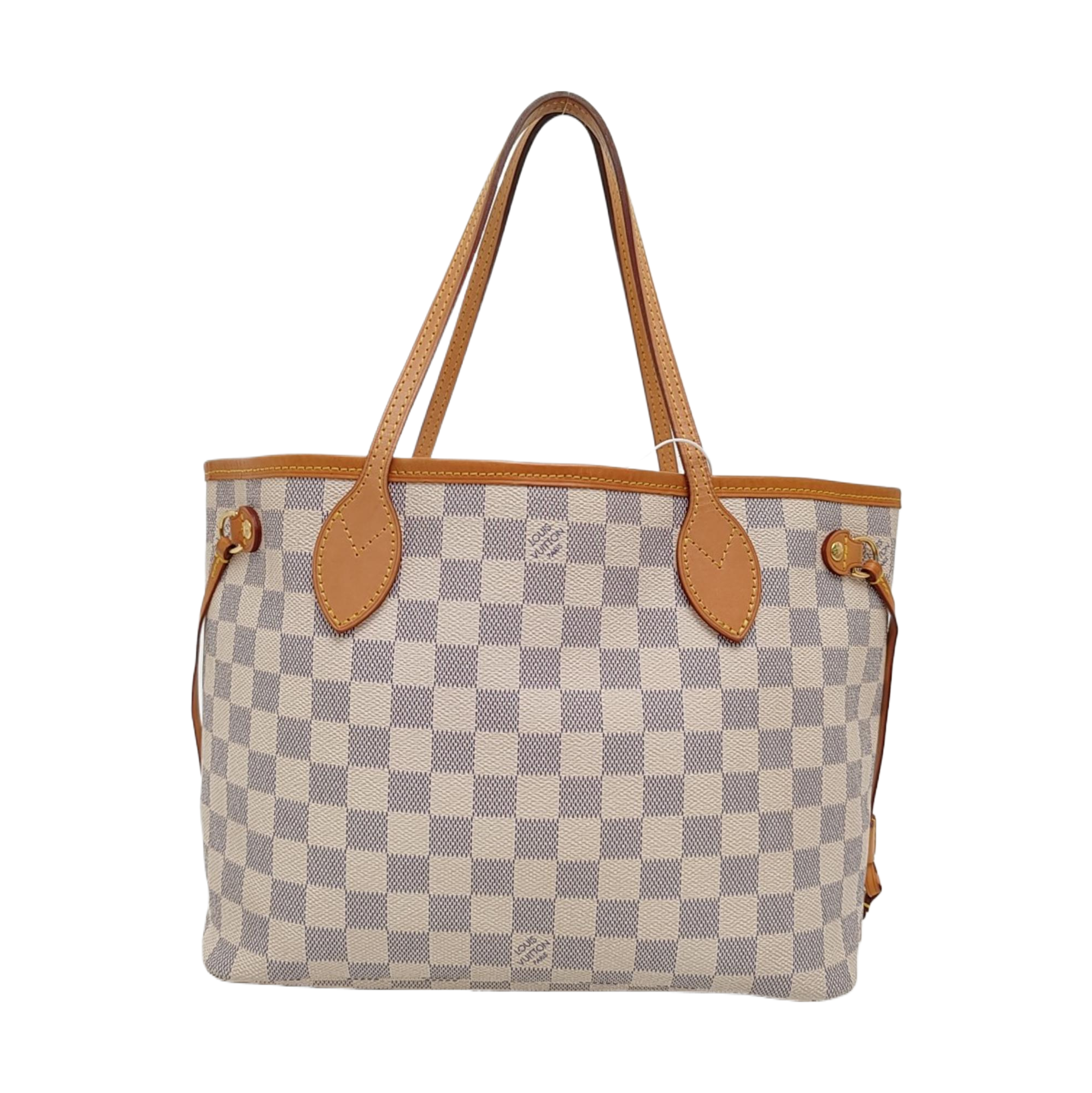 NEVERFULL PM Damier Azur Coated Canvas White