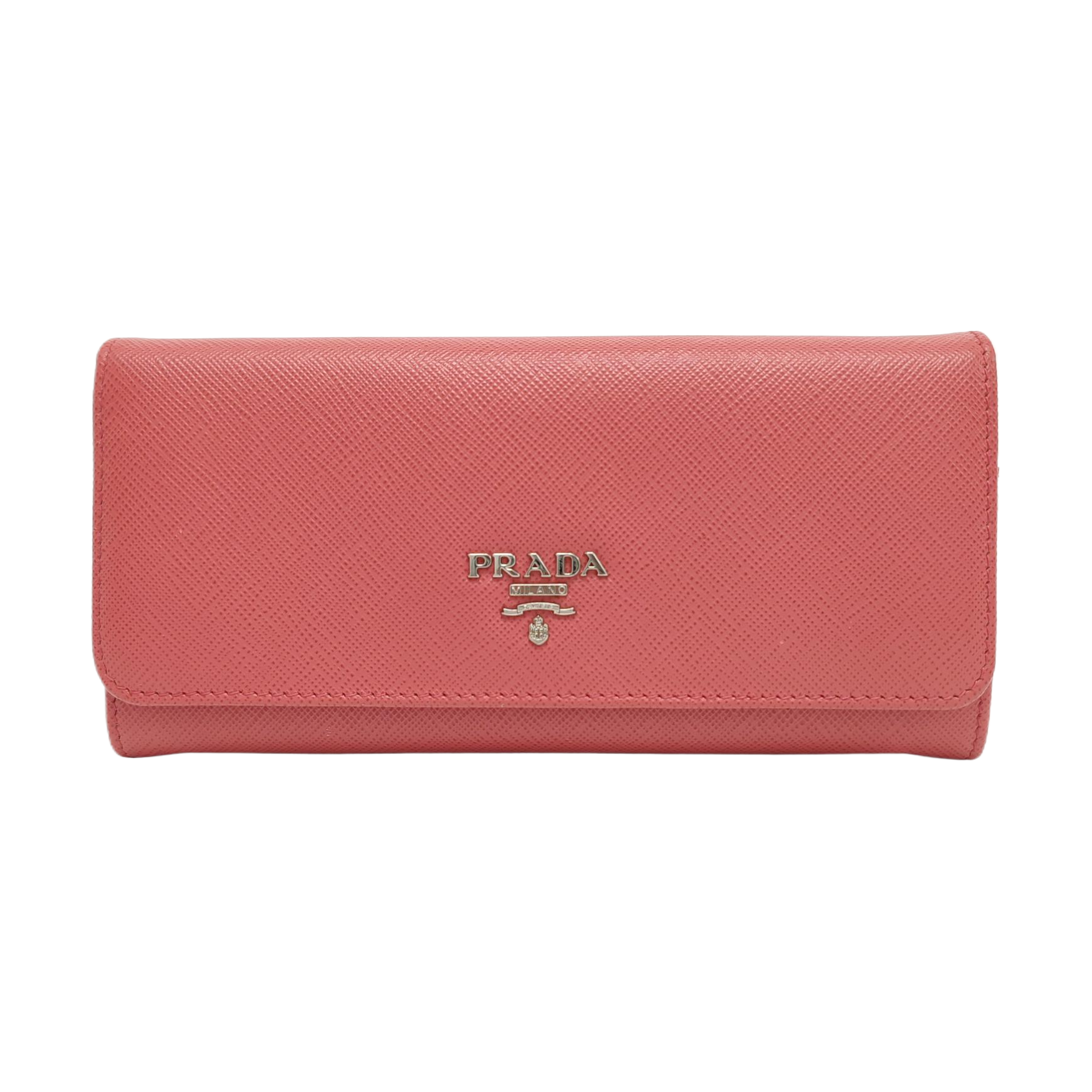 Fold Wallet Saffiano Calfskin Beige Wallet