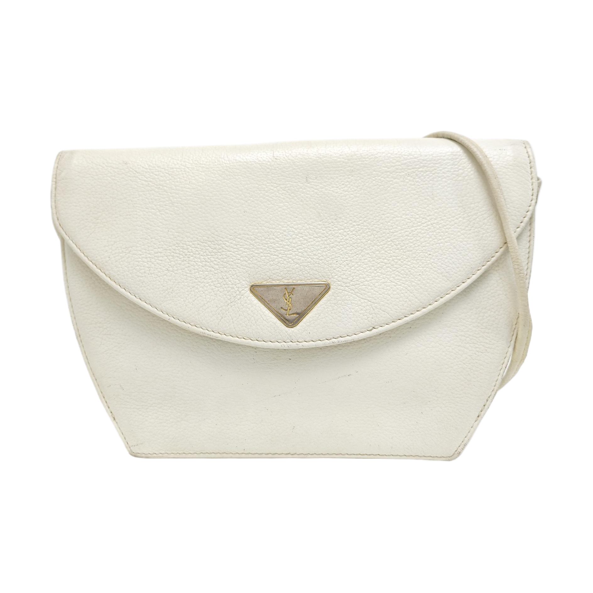 Calfskin Shoulder Bag White