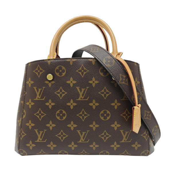 MONTAIGNE Monogram Coated Canvas Brown