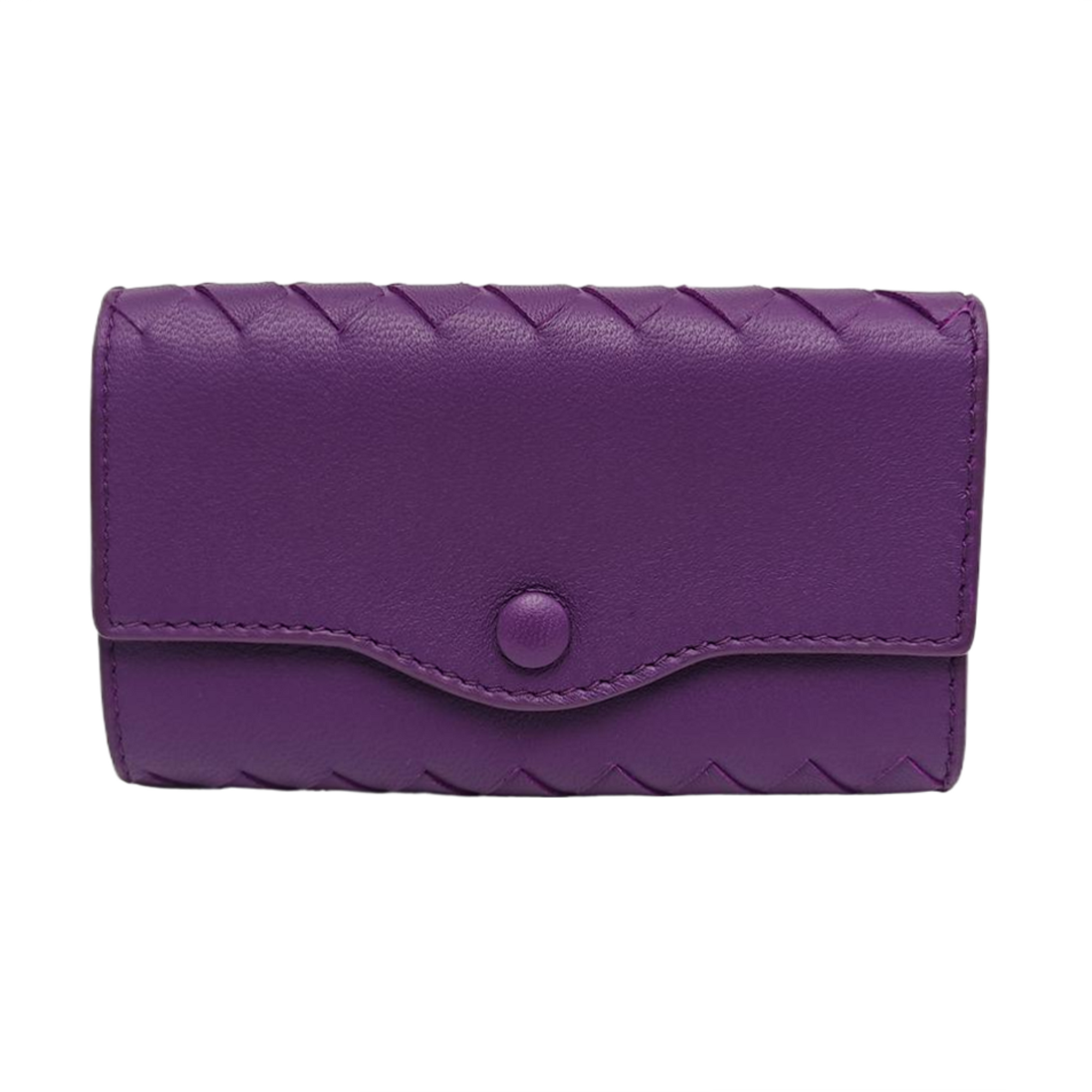 Calfskin Key Pouch Purple