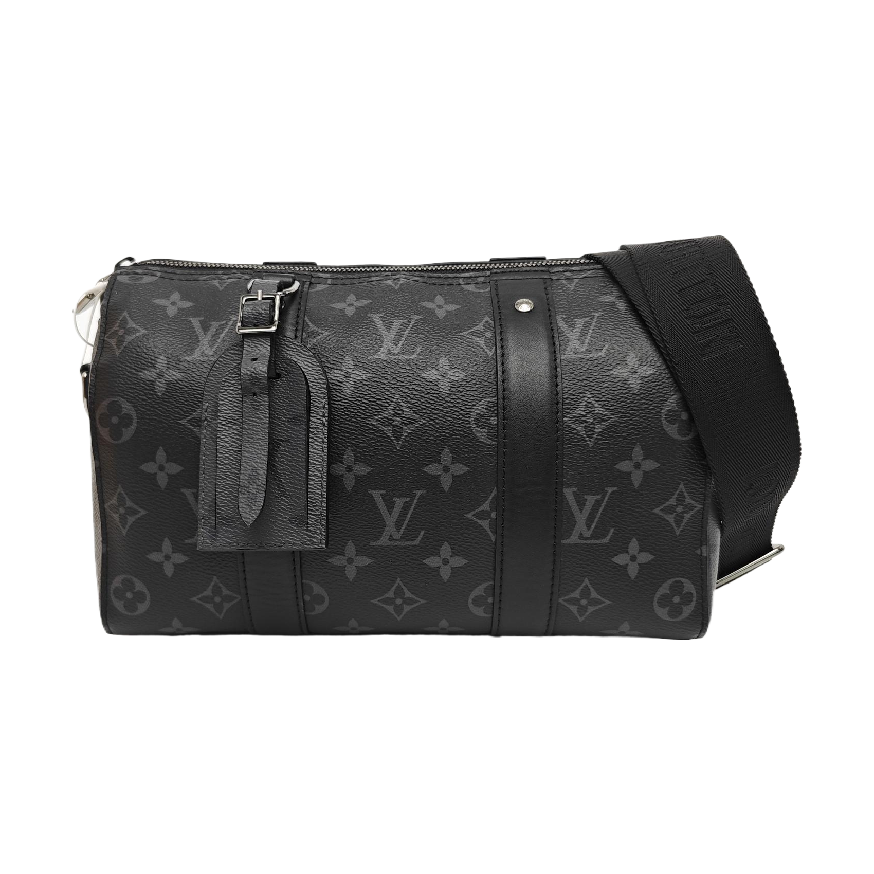 KEEPALL 25 Monogram Coated Canvas Black