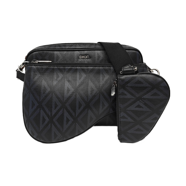 Coated Canvas Shoulder Bag Black