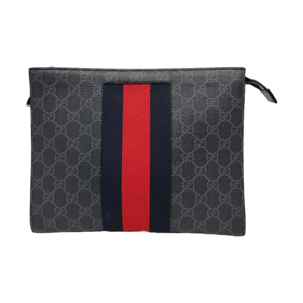 GG Supreme Monogram Coated Canvas Gray