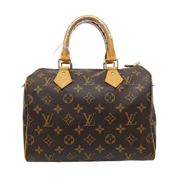 Authenticated pre-owned  SPEEDY 25 Monogram Coated Canvas Brown - Top Handle Bag at Looply