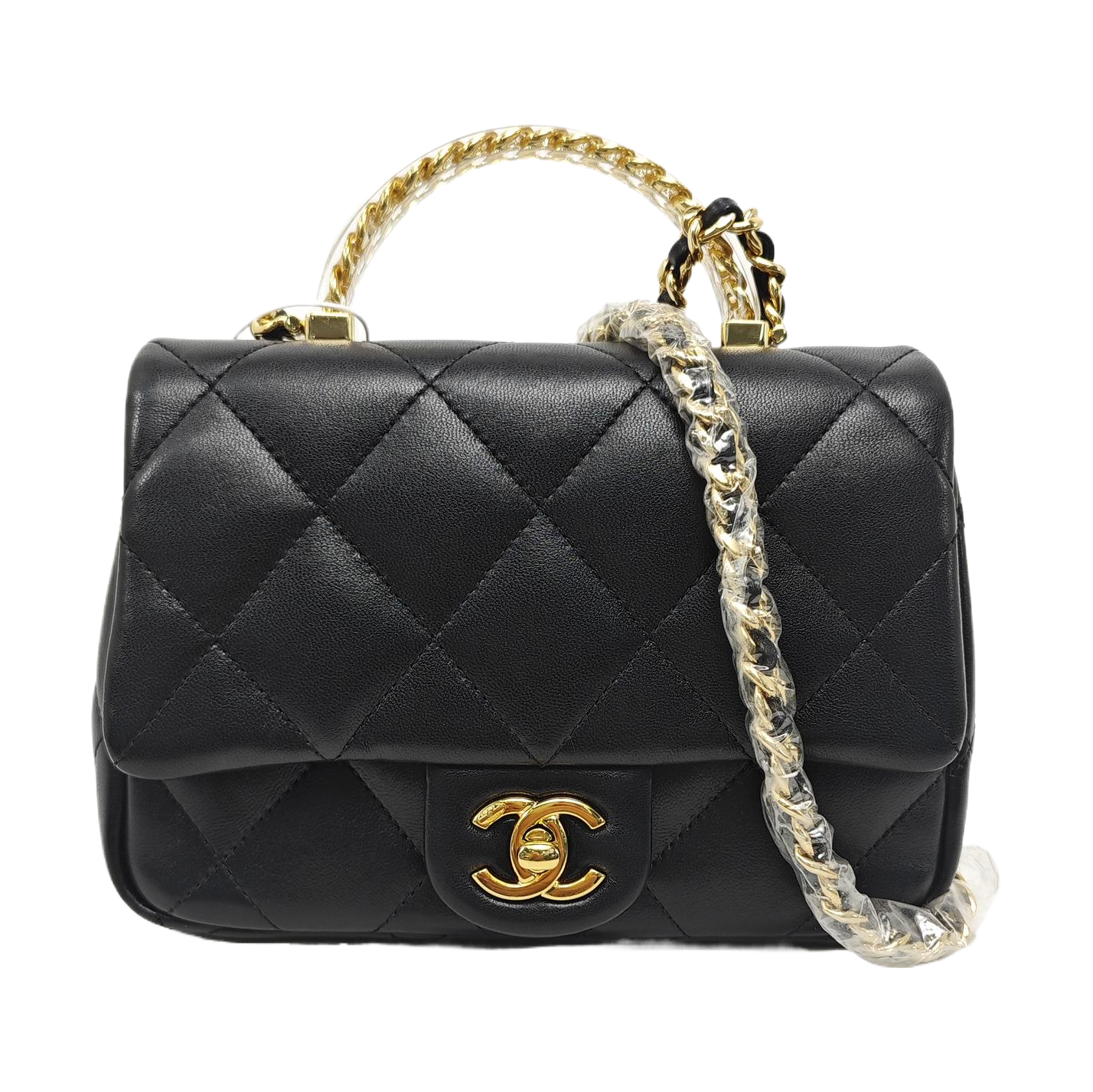 Mini Quilted Lambskin Black