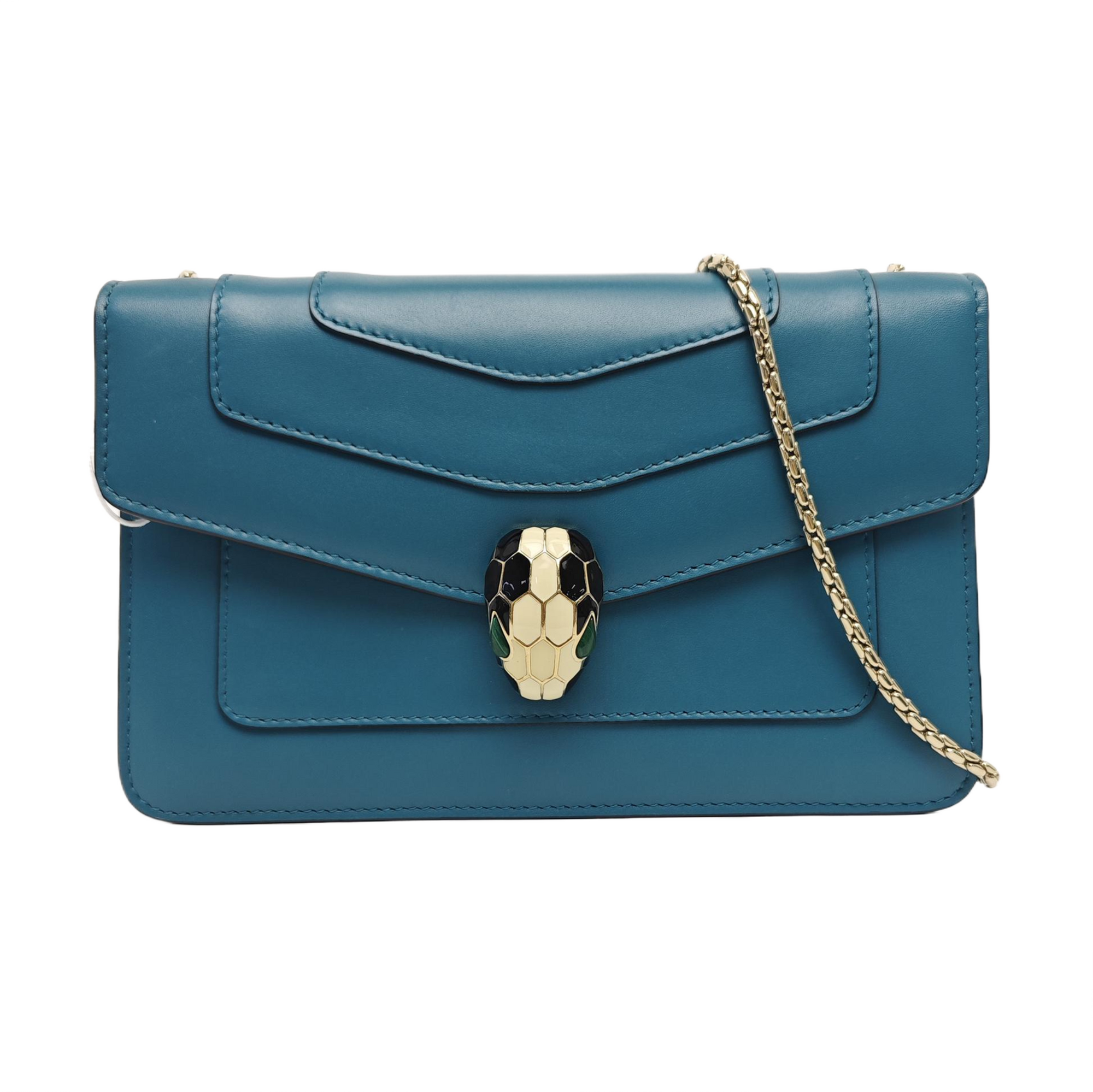 SERPENTI FOREVER Small Calfskin Blue