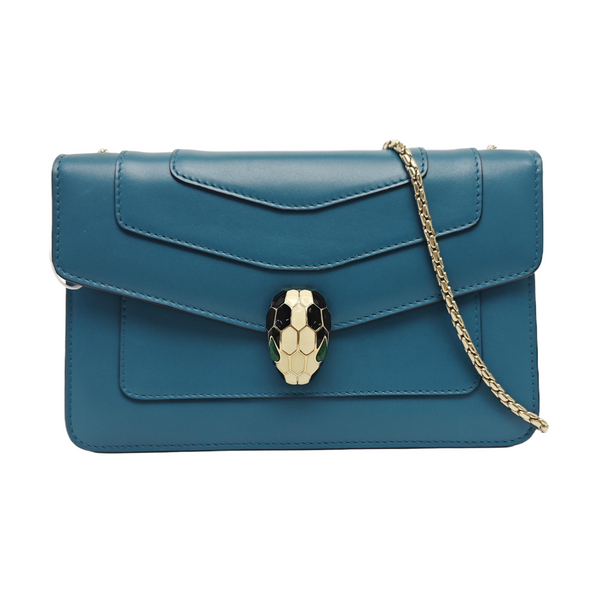 SERPENTI FOREVER Small Calfskin Blue