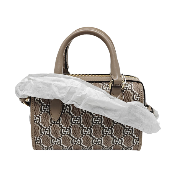 Monogram Coated Canvas Shoulder Bag Super Mini Gray