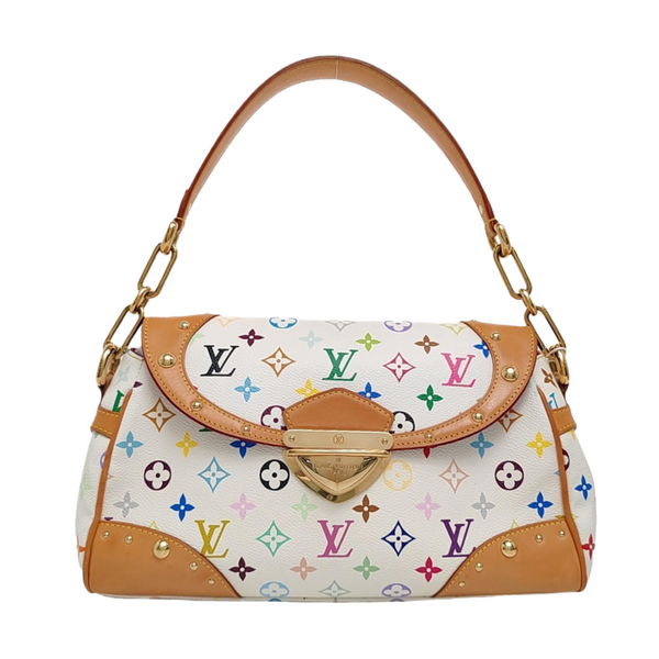 LV × TM BEVERLY MM Monogram Coated Canvas White