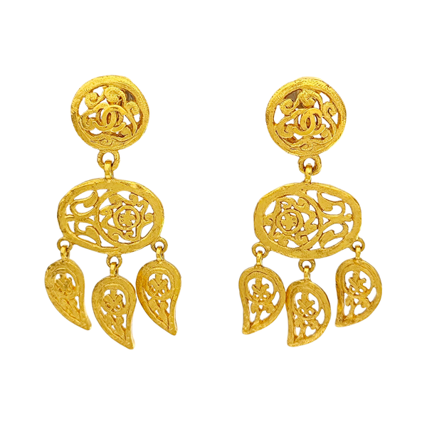 Metal Gold Clip On Earrings