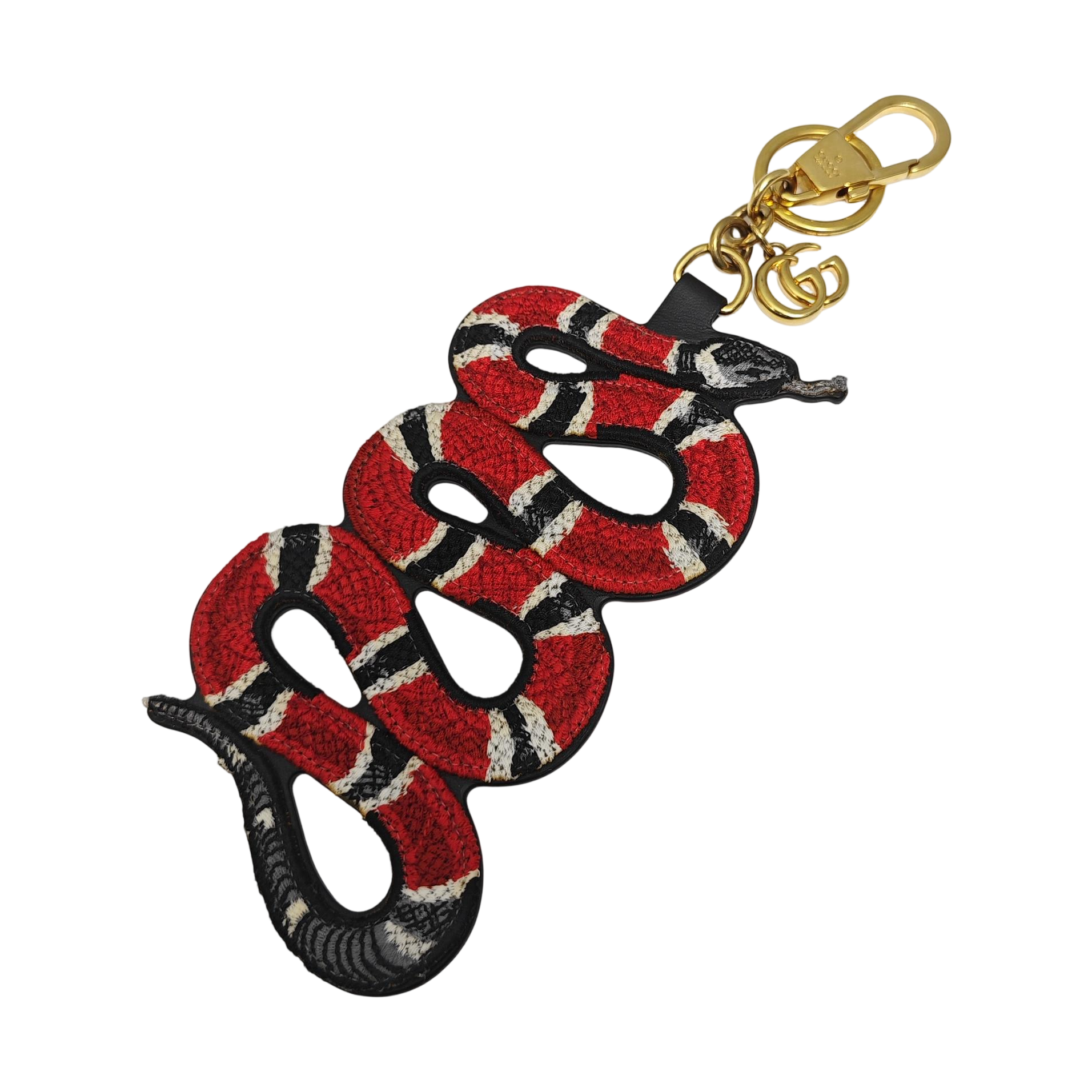 Leather Bag Charm Red