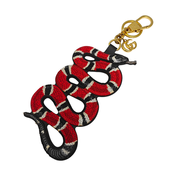 Leather Bag Charm Red