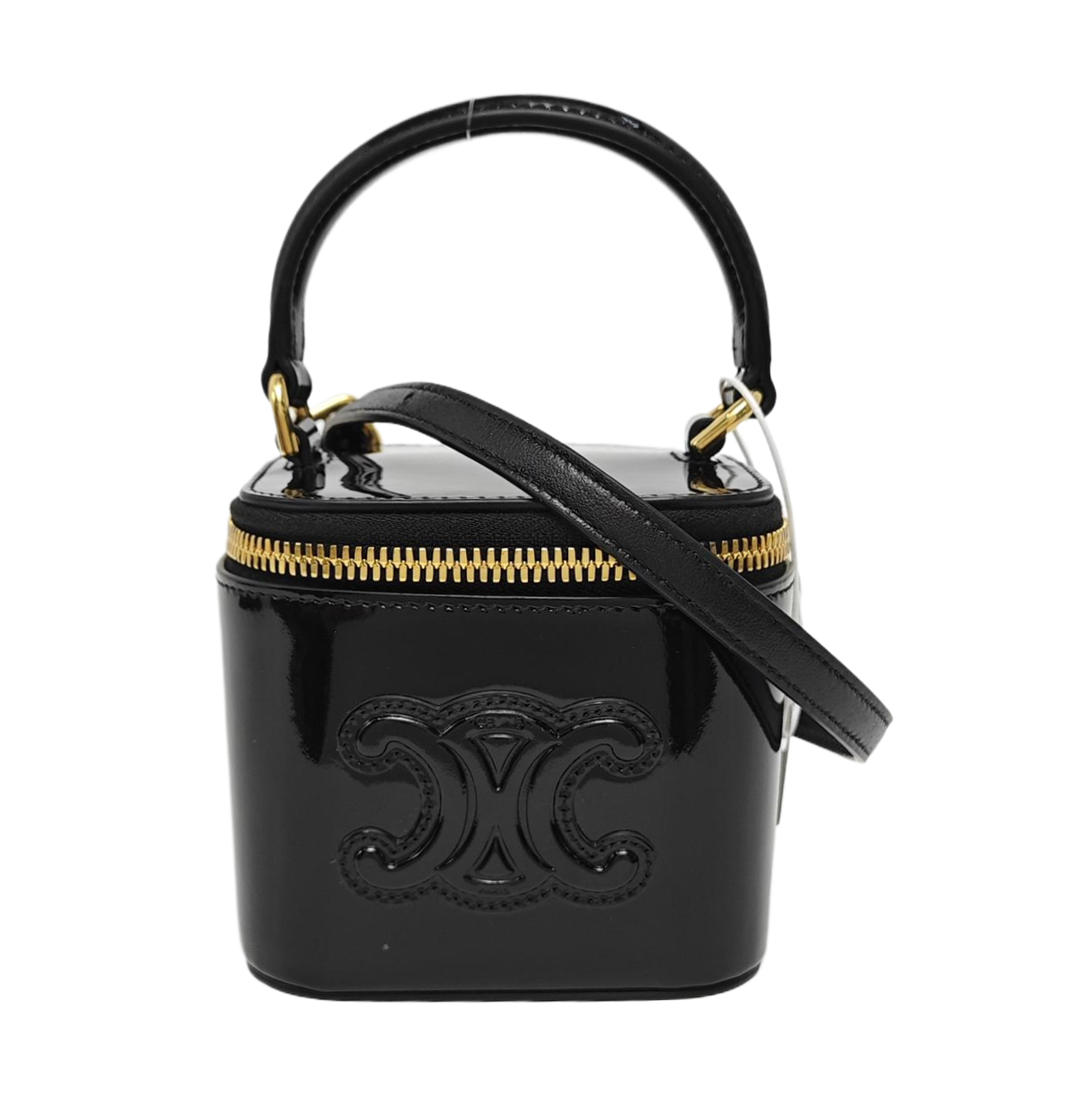 Authenticated pre-owned  TRIOMPHE Patent Leather Black - Bucket Bag at Looply